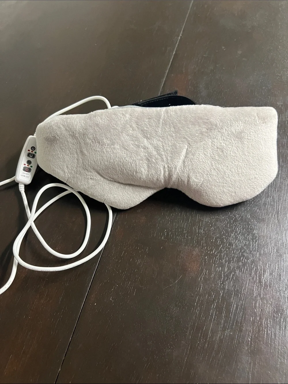 Heated and Massage Eye Mask with Controller - Light Gray Comfort Sleep Mask